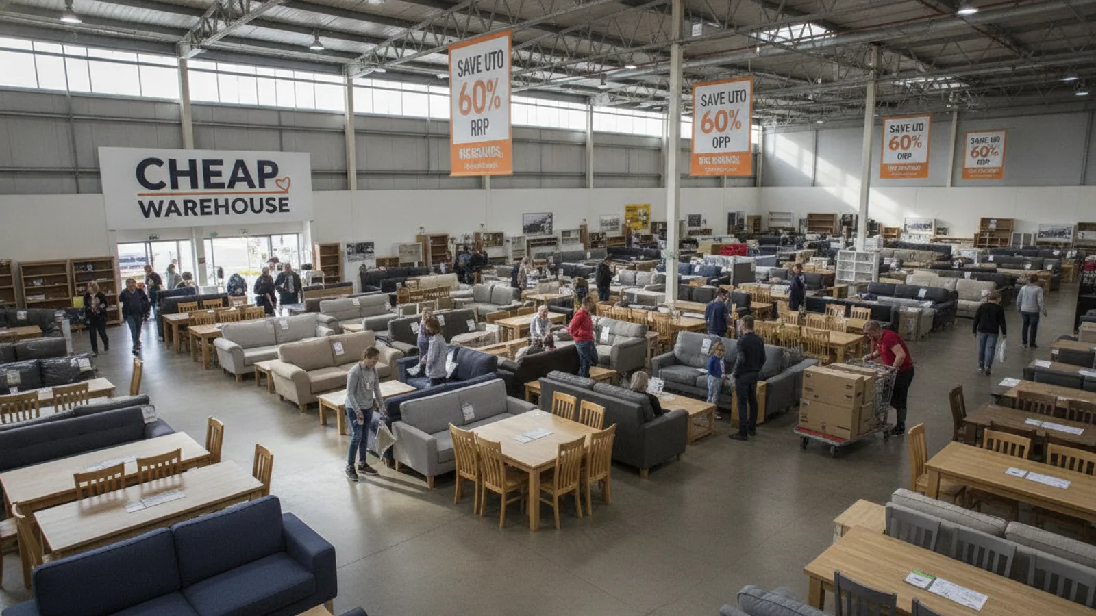 Cheap Furniture Warehouse product and use context